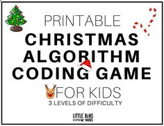 printable christmas game for kids to play on the computer or in the classroom with text overlay