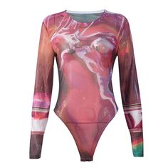 Please refer to our sizing chart for a guideline when choosing a size. 5 business days order processing time. 90% polyester 10% spandex Sheer Fitted Bodysuit For Fall, Fitted Sheer Bodysuit For Fall, Summer Long Sleeve Mesh Bodysuit, Spring Mesh Bodysuit, Spring Long Sleeve Nylon Bodysuit, Trendy Fitted Nylon Bodysuit, Trendy Stretch Mesh Bodysuit, Trendy Summer Crew Neck Bodysuit, Sheer Fitted Mesh Bodysuit