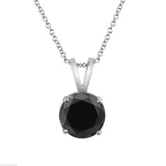 Platinum 2.00 Carat Fancy Black Diamond Solitaire Pendant Necklace HandMade Diamond Cut Pendant Necklace For Evening, Evening Pendant Necklace With Diamond Cut, Diamond Cut Pendant Necklaces For Evening, Brilliant Cut Round Necklaces For Evening, Round Cut Gemstone Jewelry For Evening, Black Round Cut Jewelry For Formal Occasions, Fine Jewelry Round Evening Necklaces, Elegant Black Diamond Necklaces For Anniversary, Fine Jewelry Round Pendant Necklace For Evening