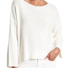 Soft Joie - "Janiyah" Nwot Dolman Pop Over Sweater Size S Crew Neck With Side Slits, Rib Knit Hem 21" Shoulder To Hem 20" Across Shoulder 22" Sleeve 24" Across Bottom Opening Cozy Cream V-neck Sweater For Spring, Casual Cream V-neck Soft Knit Sweater, Beige Long Sleeve V-neck Soft Knit Sweater, Beige Soft Knit Long Sleeve V-neck Sweater, Cream White, Sweater Sizes, Scoop Neck, Rib Knit, Sweaters For Women