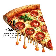 a large slice of pizza with toppings and sauce dripping down the side, on a white background