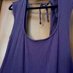 Washed But Never Worn Outside. Gauzy Sundress, Low Back, Fitted And Cute. The Color Is More Of A Wine Color And Not Purple. Thank You Fore Looking! Summer Beach Dress With Scoop Neck, Casual Summer Maxi Dress With Scoop Neck, Summer Cotton Purple Maxi Dress, Summer Purple Cotton Maxi Dress, Purple Cotton Maxi Dress For Summer, Purple Sleeveless Dress For Beach Cover-up, Purple Cotton Sleeveless Maxi Dress, Purple Sleeveless Cotton Maxi Dress, Sleeveless Cotton Top For Beach Cover-up