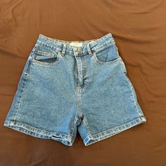 Size 6, No Damage, Washed Once But Never Worn Mid Length Jean Shorts, Cute Long Shorts, Before College, Costa Rica Trip, Shorts Denim, Long Shorts, Fashion Wear, Blue Shorts, Cotton On