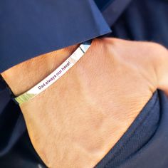 C U S T O M ∙ E N G R A V E D ∙ M E N ' S ∙ B A N G L E A fashionable, unique, stylish bracelet for men. Whether you're going casual in jeans or attending a formal event. This bracelet is a perfect gift for a loved one, personalize it with his name and it will be engraved on the bracelet. W H Y ∙ Y O U 'L L ∙ L O V E ∙ I T • It's dainty and can be worn every day• A special piece you'll treasure for life• High-quality materials and attention to detail. • Tarnish proof, Waterproof, and Hyper-aller Modern Bracelets For Father's Day, Modern Everyday Wristband For Father's Day, Modern Wristband For Everyday And Father's Day, Minimalist Formal Cuff Bracelet, Hand Bracelet For Men, Mens Bangles, Hand Bracelet, Stylish Bracelet, S B