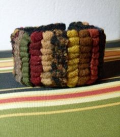 PrimiTive FolKart Hit or Miss Hooked Rug Wool Cuff Bracelet Jewelry Rug Bracelet, Hit Or Miss, Primitive Rugs, Hand Hooked Rugs, Primitive Style, Hooked Rug, Paracord Projects, Penny Rugs, Style Comfortable