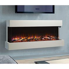 SimpliFire Scion Trinity 55 Floating Mantel Kit Mounted Fireplaces, Tv Mounted, Floating Fireplace, Wall Mounted Fireplace, Electric Fireplace Wall, Fireplace Frame, Wall Mount Fireplace, Floating Mantel, Mounted Fireplace