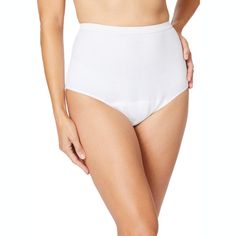 Feel confident and comfortable every day with our Cotton Incontinence Brief 2-Pack. Designed with an extra-long absorbent gusset for superior moisture control. Leak-resistant technology ensures you stay dry and worry-free. Crafted from triple-layer fabric for enhanced moisture and liquid resistance. Holds up to 10ml of liquid for an added layer of security. Soft and breathable cotton material keeps you comfortable all day. Easy care with machine wash convenience. Imported. Refer to our to find y Supportive Full Coverage White Bottoms, Supportive White Full Coverage Shapewear, White Full Coverage Supportive Shapewear, White Smoothing Full Coverage Bottoms, White Full Coverage Seamless Bottoms, White Full Coverage Shapewear, White Soft Touch Bottoms For Daywear, Supportive Anti-odor Intimate Briefs, White Bottoms With Soft Touch