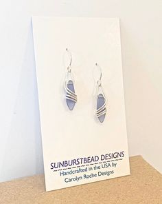 "This earring is a BEST SELLER ~ I use 20 gauge, sterling silver wire ~ which gracefully flows down & around the matte glass. This is NOT beachglass, rather they are pressed beads from the czech republic. The glass does, however, look very much like beachglass They hang 1 1/4\" x 1/4\" and are very light and super comfortable! A great, everyday earring at a great price ~ BEST SELLER 10 years & counting! Arrives, thoughtfully gift packaged on CRD printed earring card & artisan bio ~ c Mermaid Tears, Long Branch, Earring Card, Jersey Girl, Earring Cards, Star Gift, Gifts For My Sister, Girls Necklaces, Everyday Earrings