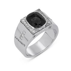 4.79 carat black and white diamonds men's ring set in 18k white gold
Center diamond:Weight: 3.99 caratColor: Natural Black
White Diamonds: 0.55 carat
Black Diamonds: 0.25 carat Men's Black Diamond Rings, Black Diamond Ring Men, Mens Black Ring, Infinity Diamond Ring, Black Diamond Engagement, Jewelry Staples, Rose Gold Diamond Ring, White Diamond Ring, Black Diamond Ring Engagement