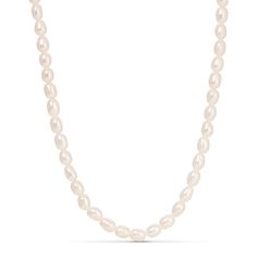 Customize the classic pearl necklace with your choice of peach, purple, or white genuine freshwater pearls for a subtle luster sure to brighten up any outfit. Naturally tinted, this necklace pairs great with dainty golden chains and pearl earrings to tie up your look. Oval Pearl Chain Necklace Gift, Pearl White Oval Necklace With Pearl Pendant, Classic Pearl Necklace With Delicate Chain, Oval Pearl Necklace With Pearl Charm, Oval Pearl Necklace For Gifting, Classic Long Pearl Necklace With Pendant, Formal Single Strand Necklace With Oval Beads, Pearl White Oval Beads Pearl Necklace, Everyday Pearl Necklaces With Round Beads