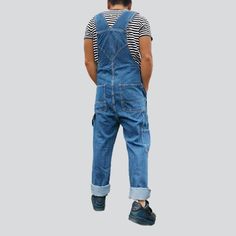 Bring back the 90s with our unrubbed men's denim dungaree from the 2023 Spring-Summer Collection ââ‚?an iconic piece that'll make you stand out in every crowd!Why You'll Love ItThis dungaree is designed to keep you stylish. comfortable. and on-style. Its medium wash and loose fit provide a timeless look and fit type that you can rock day or night. Plus. the suspenders & buttons closure. intricately painted prints. and sanded finish all come together to make this an unforgettable piece.Unmissable Retro Dark Wash Cotton Denim Jumpsuit, Blue Straight Leg Overalls For Streetwear, 90s Style Blue Denim Overalls, Dark Wash Relaxed Fit Shortalls With Pockets, Dark Wash Cotton Shortalls With Pockets, Relaxed Fit Dark Wash Shortalls With Pockets, 90s Style Blue Cotton Denim Jumpsuit, 90s Blue Cotton Denim Jumpsuit, 90s Style Denim Overall Jumpsuit