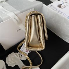 SHOP MORE LUXURY PRODUCTS HERE Description Chanel Flap Bag Mini Gold Bag For Women 13cm/5in AS3239 B08011 NC293 Size: 13 ÃƒÂ¯Ã‚Â¿Ã‚Â½ÃƒÂ¯Ã‚Â¿Ã‚Â½ÃƒÂ¯Ã‚Â¿Ã‚Â½ÃƒÂ¯Ã‚Â¿Ã‚Â½ÃƒÂ¯Ã‚Â¿Ã‚Â½ 18 ÃƒÂ¯Ã‚Â¿Ã‚Â½ÃƒÂ¯Ã‚Â¿Ã‚Â½ÃƒÂ¯Ã‚Â¿Ã‚Â½ÃƒÂ¯Ã‚Â¿Ã‚Â½ÃƒÂ¯Ã‚Â¿Ã‚Â½ 6 cm / 5.1 ÃƒÂ¯Ã‚Â¿Ã‚Â½ÃƒÂ¯Ã‚Â¿Ã‚Â½ÃƒÂ¯Ã‚Â¿Ã‚Â½ÃƒÂ¯Ã‚Â¿Ã‚Â½ÃƒÂ¯Ã‚Â¿Ã‚Â½ 7.1 ÃƒÂ¯Ã‚Â¿Ã‚Â½ÃƒÂ¯Ã‚Â¿Ã‚Â½ÃƒÂ¯Ã‚Â¿Ã‚Â½ÃƒÂ¯Ã‚Â¿Ã‚Â½ÃƒÂ¯Ã‚Â¿Ã‚Â½ 2.4 in Strass and Gold-Tone MetalGoldMiniGold Includes dust bag.This product is of the premium quality. Chanel Mini Flap Bag, Chanel Flap Bag, Chanel Mini, Gold Bag, Luxury Bag, Flap Bag, Luxury Bags, Paper Bag, Clutch Bag