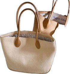 Casual Beige Rectangular Straw Bag, Casual Beige Basket Bag, Casual Beige Straw Tote Bag, Casual Beige Straw Beach Bag, Casual Beige Natural Fiber Bag, Casual Beige Straw Bag For Daily Use, Casual Beige Bag In Natural Fiber, Casual Cream Straw Beach Bag, Casual Beige Bag Made Of Natural Fiber