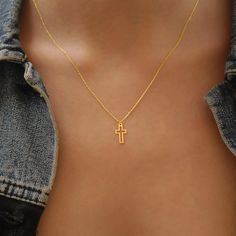 Unique Cross Necklace, Location Names, Chain Cross Necklace, White Gold Cross Necklace, Cross Necklace Gold, Dainty Cross Necklace, Tiny Cross Necklace, Cross Necklace Women, Necklace Christian