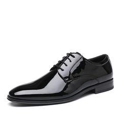 PRICES MAY VARY. Premium Quality: Made with high-quality patent leather materials that ensure durability and long-lasting wear. Classic Design: Classic, these dress shoes are perfect for any formal occasion. Comfortable Fit: The shoes are designed to fit snugly and provide all-day comfort, Slip-on design allow quick put on and take off. Versatile Color: The black color matches any outfit and adds sophistication to your look. Ideal for Business: The shoes are suitable for businessmen who need com Patent Leather Dress Shoes With Round Toe For Wedding, Sleek Fitted Patent Leather Dress Shoes, Sleek Patent Leather Dress Shoes, Black Shoes Outfit, Men Wedding Suit, Black Wedding Shoes, Dress Up Shoes, Mens Black Dress Shoes, Tuxedo Shoes