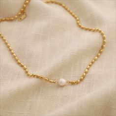 Details: Stainless steel. Water resistant. Single Pearl Necklace, Single Pearl, Steel Water, Pearl Necklace, Water Resistant, Stainless Steel, Water