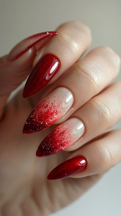 Red Nail Designs Wanda Nails, Spooky Nails, Simple Gel Nails, Cute Gel Nails, Pretty Hands