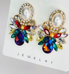 -Boho Colorful Series Shiny Rhinestone Big Stud Earrings For Women Trend,Elegant and Luxury Round Fashion Jewelry Girl Party Accessories. -Design Party Vintage Tassel Ear Jewelry Gift Available in different styles and designs for the party, wedding , dinner and work. mix to outfit to have that luxury and classic look.!! Eye-catching Multicolor Jewelry For Party, Multicolor Crystal Earrings For Party, Eye-catching Dangle Earrings For Party, Bohemian Jeweled Crystal Earrings For Party, Glamorous Multicolor Jewelry As Gift, Glamorous Multicolor Jeweled Jewelry, Multicolor Metal Crystal Earrings For Party, Multicolor Metal Earrings For Party, Multicolor Metal Crystal Earrings With Rhinestones