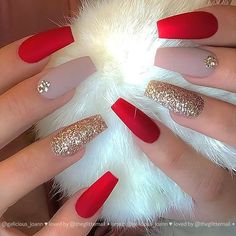 Red Nail Designs New Years, Bday Nails Ideas Coffin Short, Christmas Fake Nails Acrylics, Acrylic Nails To Go With Red Dress, February Birthday Nails Short, Valentines Day Nails Fuschia, Coffin Gel Nails Winter, Almond Shape Red Nails Designs, Red Nail Designs 2023