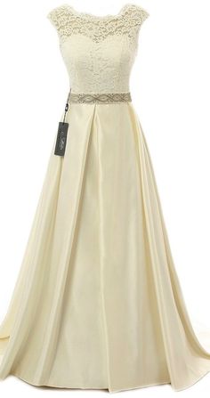 Ivory White Floor-length A-line Satin Wedding Dress with Lace Bodice and Open Back #wedding #weddingdresses #weddingdresses2018 Elegant Satin Wedding Ball Gown, Cream Gown For Prom, Elegant A-line Wedding Dress For Bride, Elegant Satin Bridal Gown, Elegant Satin Gown For Bride, Elegant Satin Bride Gown, Elegant Cream Gown For Debutante Ball, Satin Finish Ball Gown With Fitted Bodice For Wedding, Wedding Ball Gown With Satin Finish And Fitted Bodice