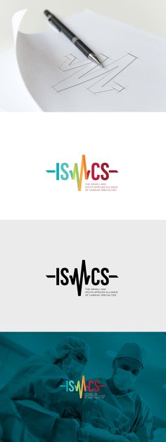 the logo for iswcs has been designed to look like it's coming out of