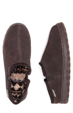 The Matt slipper is lined with a cozy faux shearling interior that's so soft you'll never want to take it off. Slip-on Faux shearling lining Round toe Mule back Suede upper/faux shearling (100% polyester) lining/TPR sole Imported Shearling Slip-on Slippers With Textured Footbed, Cozy Brown Slippers With Textured Footbed, Shearling Cushioned Slip-on Slippers, Winter Leather Footbed Slip-on Slippers, Winter Slip-on Slippers With Leather Footbed, Brown Shearling Indoor Slippers, Cozy Slip-on Slippers With Faux Fur Lining, Comfortable Brown Shearling Slippers, Winter Shearling Slippers With Textured Footbed