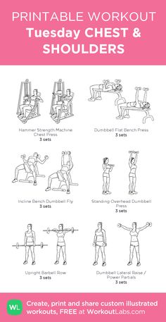 the printable workout guide for women and men