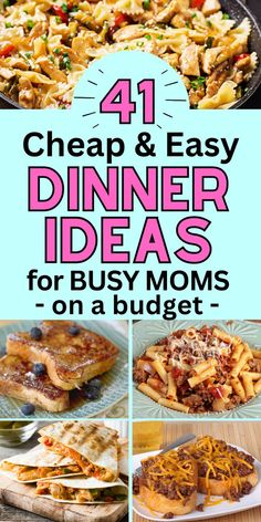 fast cheap dinner ideas easy meals Easy Meals For Families, Budget Friendly Meals Families, Cheap And Easy Meals, Meals For Families, Dirt Cheap Meals, Cheap Meals To Make, Inexpensive Dinners, Easy Cheap Dinners