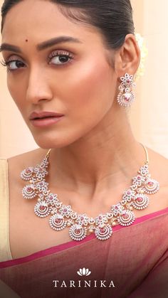 Whether it's a grand celebration or a special event, this necklace set will make you shine with its ethereal beauty. Cz Necklace, Ethereal Beauty, Center Stage, Cz Stone, Special Event, Necklace Set, Crafts To Make, Special Events, Celebrities