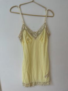 Vintage Figurfit Yellow Nightgown/Lace Lingerie Made USA Good vintage condition Summer spring fall  Intimate / lingerie Spring Sheer Nightgown For Sleep, Fitted Sheer Sleepwear For Loungewear, Vintage Sheer Sleepwear For Night, Fitted Sheer Chemise For Loungewear, Vintage Lace V-neck Nightgown, Summer Coquette Slip Dress For Loungewear, Coquette V-neck Nightgown For Bedtime, Vintage Style Summer Night Slip Dress, Sheer Camisole Nightgown For Daywear