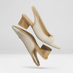 Leah Pointed-Toe Sling-Back Sustainable Heels in Cream Ivory | VIVAIA Best Shoes For Travel, Sling Back Shoes, Back Shoes, Sling Back, Perfect Shoes, Cutout Dress, Bold Fashion, Soft Knits, Cleaning Clothes