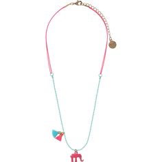 "Buy the Calico Sun™ Elephant Zoey Necklace at Michaels. com. Complete with aqua colored metal ball chain and delightful pink and aqua tassels that bring the complementary colors of the necklace together. Love elephants? Then this beautiful enamel coated pink elephant charm necklace is one for you. Complete with aqua colored metal ball chain and delightful pink and aqua tassels that bring the complementary colors of the necklace together. Adjustable from 17\" to 19\" to accommodate the wearer’s Elephant Charm Necklace, Elephant Charm, Michael Store, Metal Ball, Pink Elephant, Spring Inspiration, Aqua Color, Complementary Colors, Ball Chain