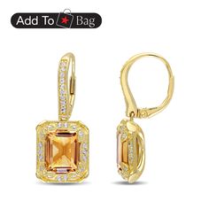 in stock Citrine Stone, Topaz Stone, Diamond Drops, Diamond Drop Earrings, Fine Jewellery Earrings, Sparkle Diamonds, White Topaz, Pave Diamonds, Citrine