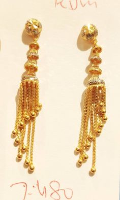 22k Solid Gold Long Earrings- Chain Earrings-Threader Earrings-Chain Threader Dangle and drop Earrings- Indian Threader Earrings This is beautifully handmade Indian 22k Solid Gold Threader Earrings which is designed keeping in view the Indian Vintage Rajasthani Look with Modern touch that gives you remarkable look. PRODUCT SPECIFICATION: Material : 22k Solid Gold Size : 47mm long Weight: 7.50 Gram NOTE: We accept Custom order and Custom size as well! Customer Satisfaction is our utmost priority, Gold Dangle Earrings Indian, Gold Drop Earrings Indian, 22k Gold Latkan Earrings For Celebrations, Sui Daga Earrings Gold, Festive Yellow Gold Drop Danglers, Yellow Gold Jhumkas For Celebration, Festive 22k Gold Chandelier Earrings With Latkans, Yellow Gold Dangle Bridal Earrings In Temple Jewelry Style, Yellow Gold Bridal Dangle Earrings For Festive Occasion