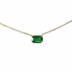 14k Gold Green Emerald Necklace Natural Emerald Cut Green | Etsy Timeless Green Jewelry With Bezel Setting, Green 14k Gold Jewelry With Bezel Setting, Green Necklace With Bezel Setting For May Birthstone, Classic Green Emerald Necklace With Bezel Setting, Timeless Emerald Necklace Gift, Timeless Green Birthstone Jewelry, Fine Jewelry Green Emerald Necklace, Green Emerald Jewelry With Bezel Setting, Timeless Green Emerald Necklace As A Gift