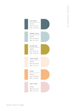 the color palette is shown with different colors