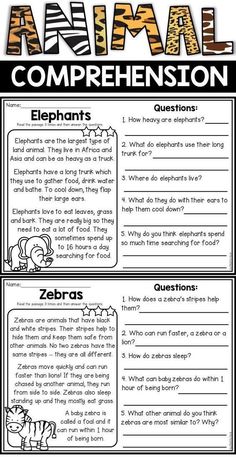 an animal and its habitat worksheet for children to learn how to read the animals