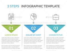 three steps infographic template