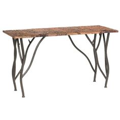 Woodland Console Table-Iron Accents Wrought Iron Console Table, Iron Sofa, Iron Console, Wrought Iron Furniture, Iron Console Table, Wrought Iron Table, Welding Table, Sculpture Metal, Iron Table