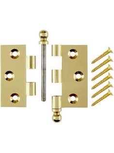 brass plated door hinges with screws