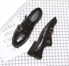 Cesar Leather Shoes in Black Color-baagr.myshopify.com-shoes2-BOJONI Monk Strap, Leather Shoes, Black Color, Dress Shoes Men, Oxford Shoes, Dress Shoes, Oxford, Genuine Leather, Leather