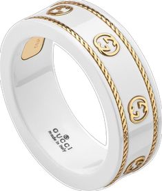 Classic Gucci Engraved White Gold Ring, Classic Gucci Engraved Ring As Gift, Classic Gucci Engraved Ring For Anniversary, Classic Gucci Engraved Ring For Gift, Gucci Fine Jewelry White Gold Rings, Gucci White Gold Fine Jewelry Ring, Gucci White Gold Ring In Fine Jewelry Style, Gucci Luxury White Gold Rings, Gucci White Gold Luxury Ring