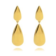 Enhance your style with the Gia Drop Earring. These gold tear drops add the perfect touch of elegance to any outfit. Elevate your look and make a statement with these stunning earrings. 18k Gold Plated over Stainless Steel 2.3" Drop Water & Tarnish Resistant Hypoallergenic Luxury Yellow Gold Teardrop Earrings With Polished Finish, Luxury Yellow Gold Teardrop Earrings In Fine Jewelry Style, Cheap Gold Hypoallergenic Teardrop Earrings, Luxury Gold-tone Teardrop Earrings, Cheap Gold Teardrop Earrings For Wedding, Luxury Yellow Gold Teardrop Earrings For Wedding, Affordable Yellow Gold Teardrop Jewelry, Cheap Yellow Gold Teardrop Jewelry, Cheap Gold Teardrop Jewelry