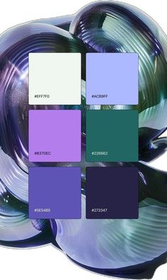 the color scheme is purple and blue, with different shades to choose from in each section