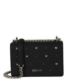 Trendy Fashion Just Cavalli Womens Studded Crossbody Bag, Women's Bags Just Cavalli, Crossbody Bag