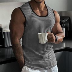 Season:Summer; Sleeve Length:Sleeveless; Gender:Men's; Style:Muscle,Fashion,Designer; Tops Type:Wife beater Shirt,Sleeveless Shirt,Undershirt,Tank Top; Occasion:Gym,Outdoor,Going out; Pattern:Pit Strip,Plain; Neckline:Crew Neck; Listing Date:12/18/2023; Bust:; Length: Wife Beater Shirt, Mens Vest Tops, Cheap Men's Sleeveless Tank Top, Cheap Moisture-wicking Sleeveless Muscle Tee, Mens Black Vest, Moisture-wicking Cotton Sleeveless Muscle Tee, Gym Tank Tops Men, Red Checked Shirt, Mens Workout Tank Tops