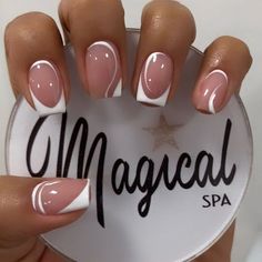 #nails#nailsofinstagram Sassy Nails, French Manicure Nails, Work Nails, White Nail