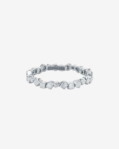 Suzanne Kalan Golden Mini Band in 18k white gold Modern Stackable Eternity Band In White Gold, White Gold Emerald Cut Stackable Eternity Band, White Gold Emerald-cut Stackable Eternity Band, Eternity Band, Basic Style, Eternity Bands, Princess Cut, Or Rose, White Gold