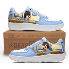 Tina Belcher Bob's Burger Custom Air Sneakers QD12-Gear Wanta Bobs Burgers Gifts, Air Sneakers, Tina Belcher, Bob's Burgers, Embellished Shoes, Bobs Burgers, Custom Sneakers, Custom Shoes, Streetwear Fashion