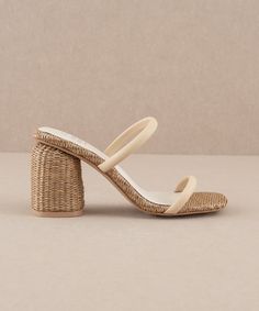 DESCRIPTION The perfect rattan heel for all occasions MATERIALS Upper Material: Man-Made Upper Insole Material: Man-Made Insole Sole or Heel Material: Rattan Heel DETAILS Heel Height: 3 The Front Platform:0.25" Types of Closures: Slip On Bottom of the Sole: 5.25" Summer Shoes Outfit, Shuffle Cutouts, Summer Bride, Food Babe, Beautiful Heels, Mini Cheesecakes, Wrap Heels, Bridesmaid Outfit, Aesthetic Shoes